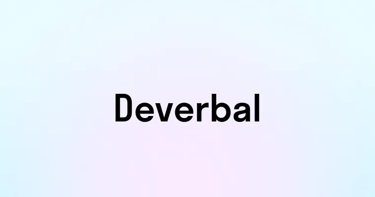 Deverbal