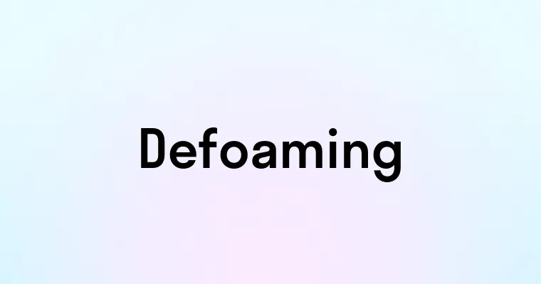 Defoaming