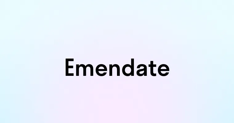 Emendate