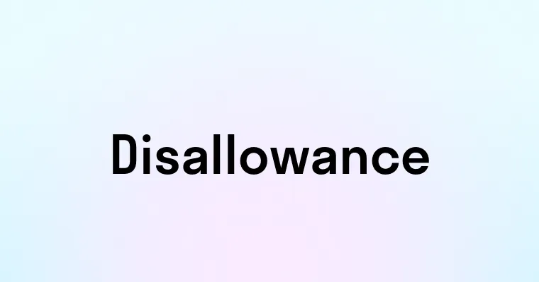 Disallowance