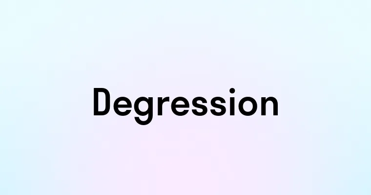 Degression — перевод, транскрипция, произношение и примеры