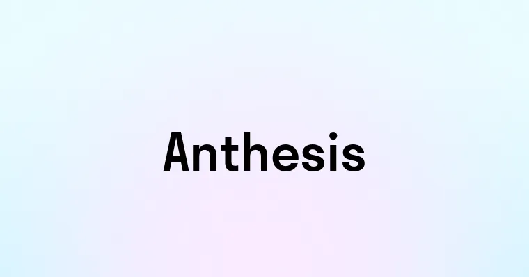 Anthesis