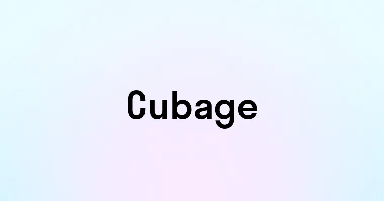 Cubage