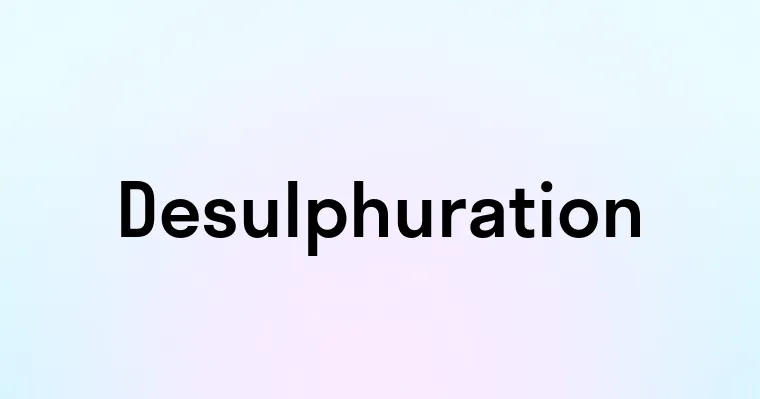 Desulphuration