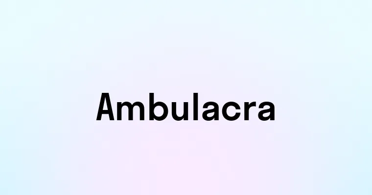 Ambulacra