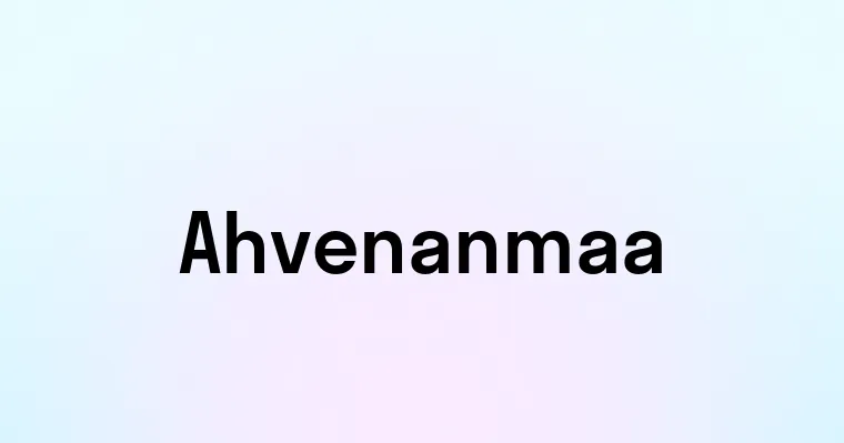 Ahvenanmaa