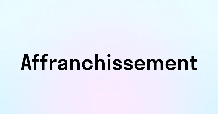 Affranchissement