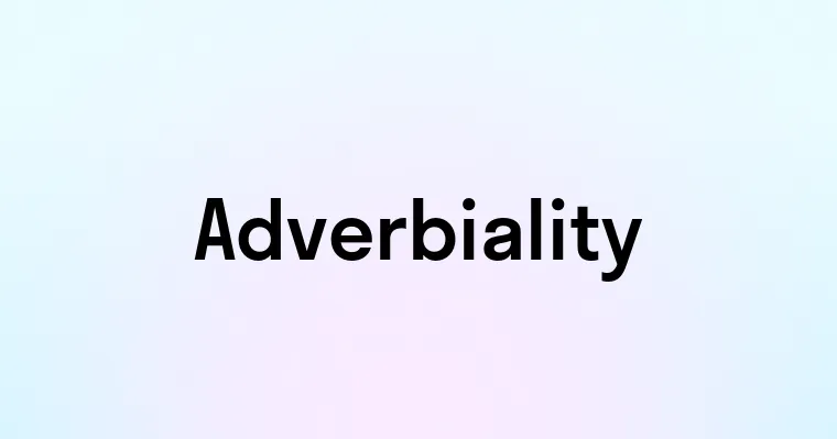 Adverbiality