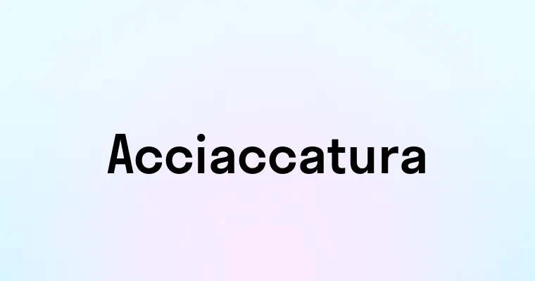 Acciaccatura