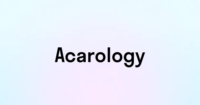 Acarology