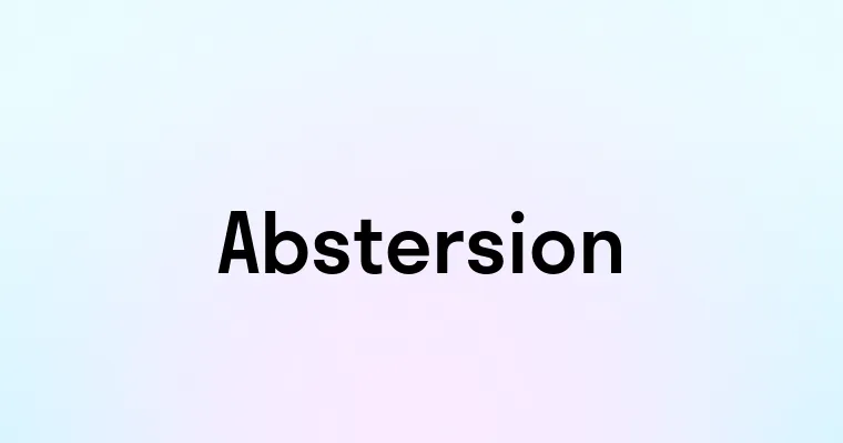 Abstersion