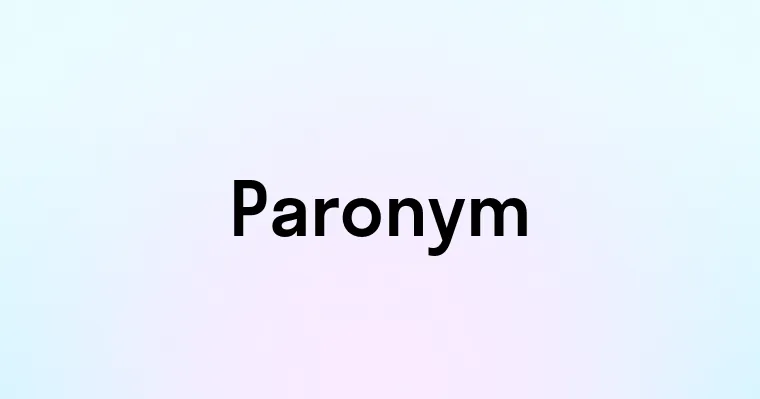 Paronym