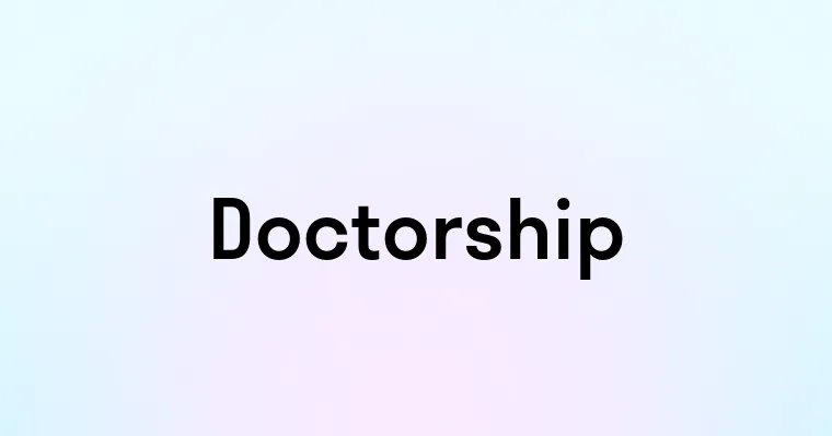 Doctorship