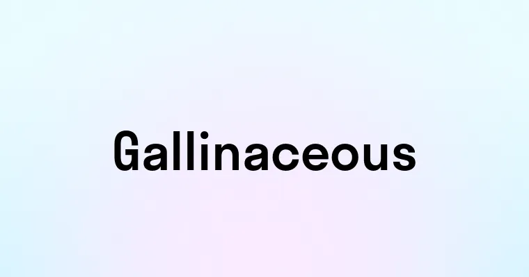 Gallinaceous