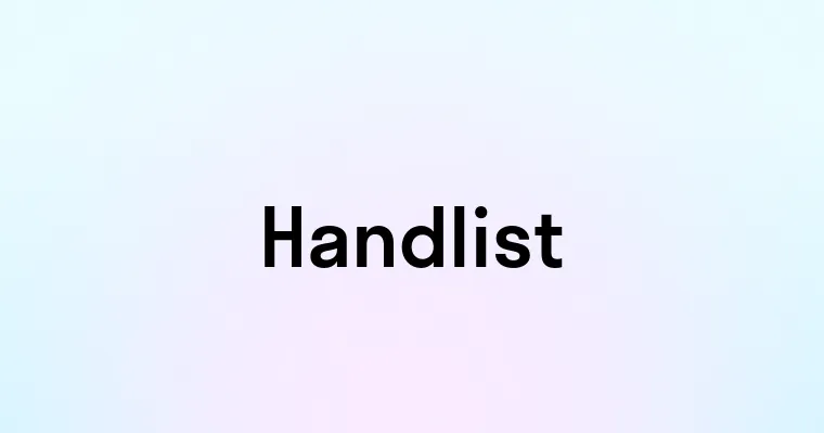 Handlist