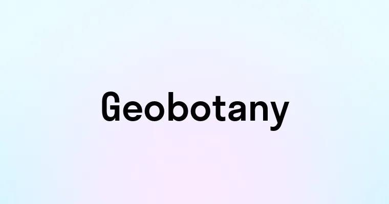 Geobotany