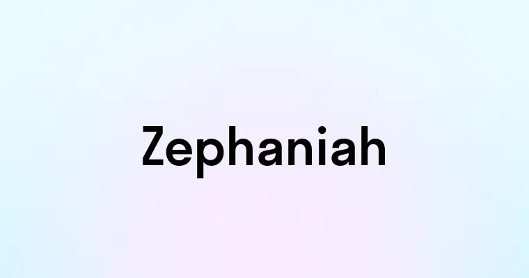 Zephaniah