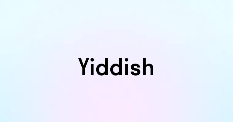 Yiddish