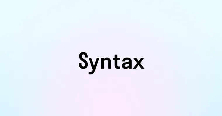 Syntax