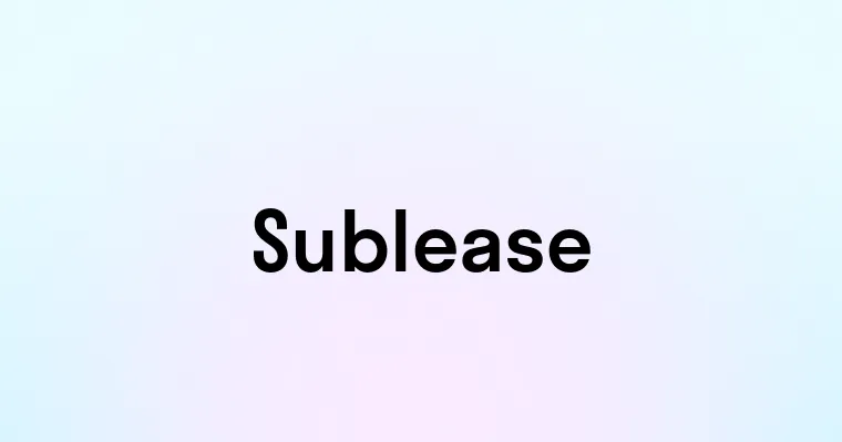 Sublease