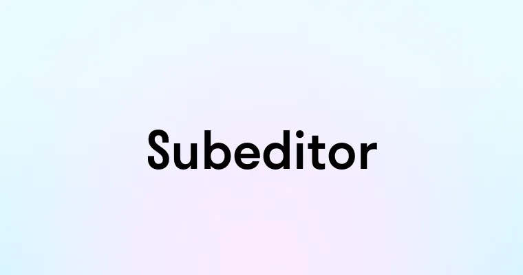 Subeditor