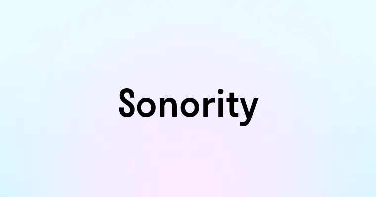 Sonority