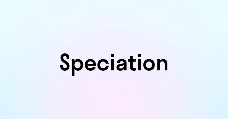 Speciation