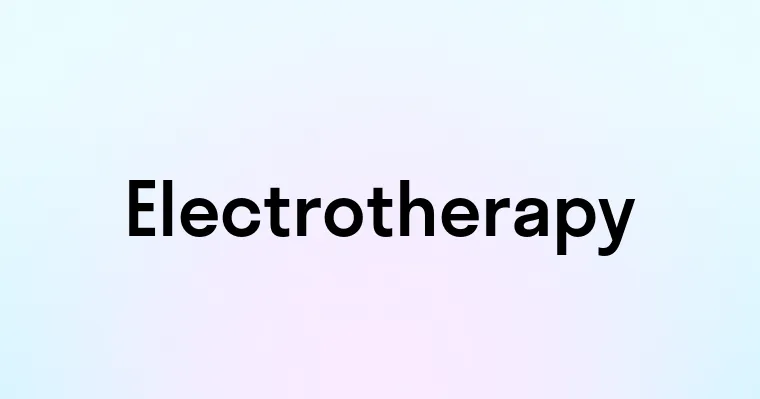 Electrotherapy