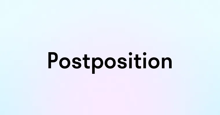 Postposition