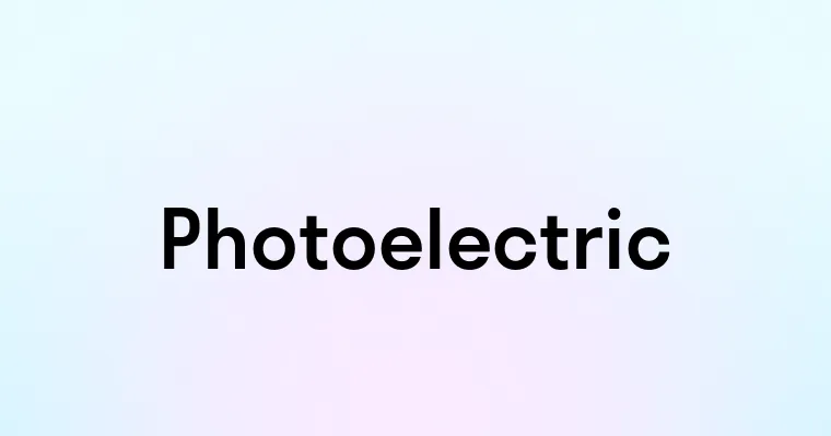 Photoelectric