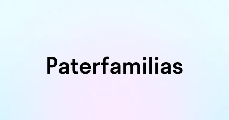 Paterfamilias