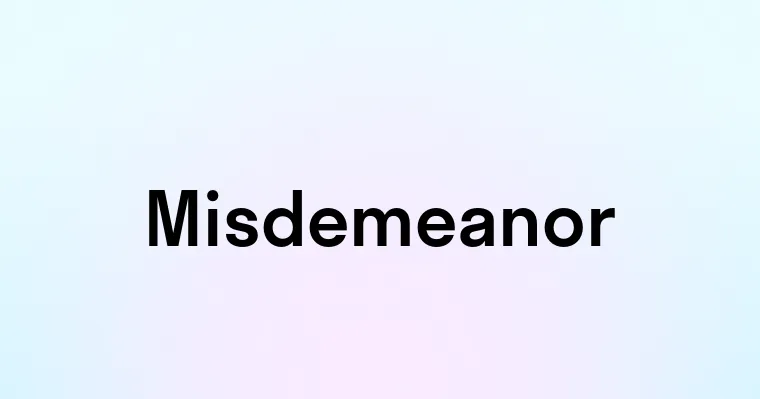 Misdemeanor