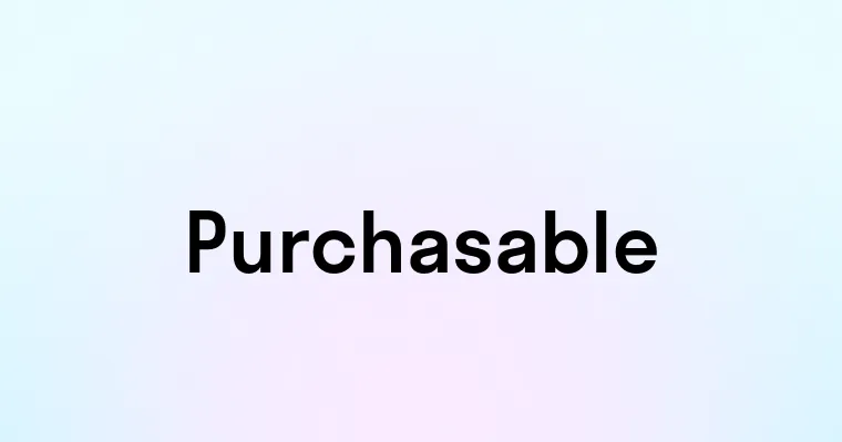 Purchasable