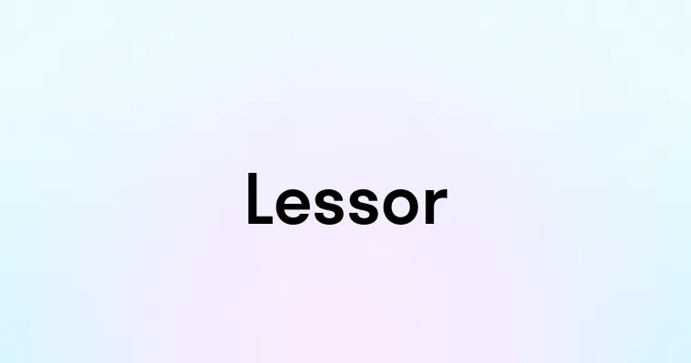 Lessor