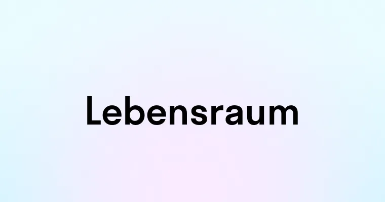 Lebensraum