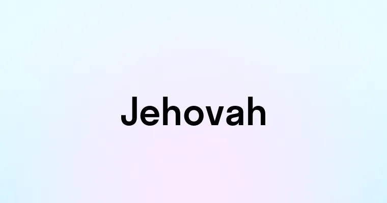 Jehovah