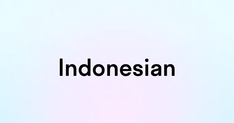 Indonesian