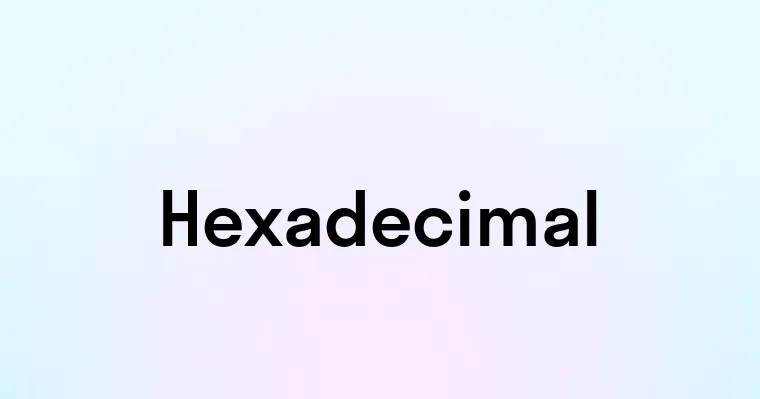 Hexadecimal