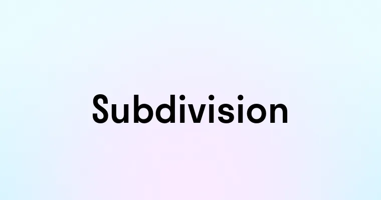 Subdivision