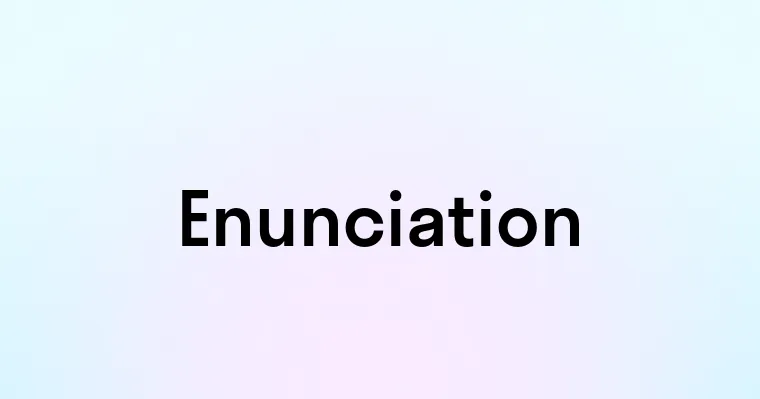 Enunciation