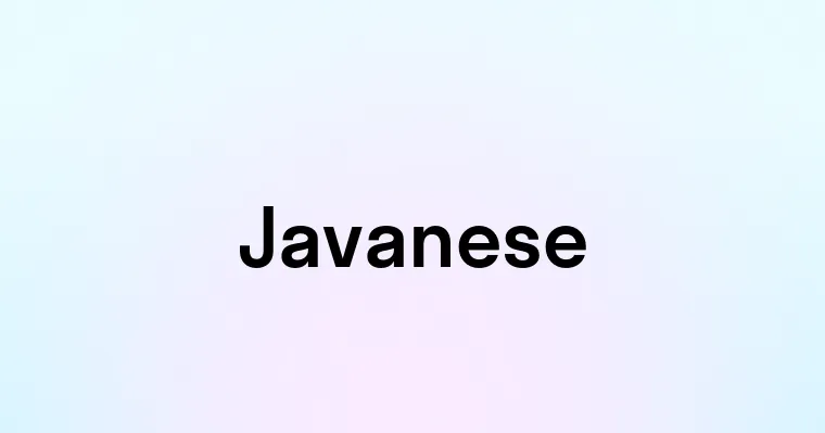 Javanese