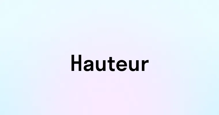 Hauteur