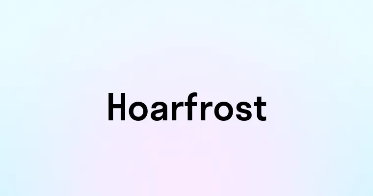 Hoarfrost