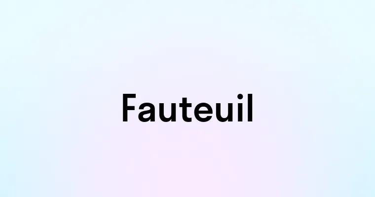 Fauteuil