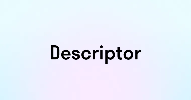 Descriptor