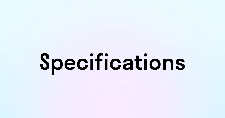 Specifications