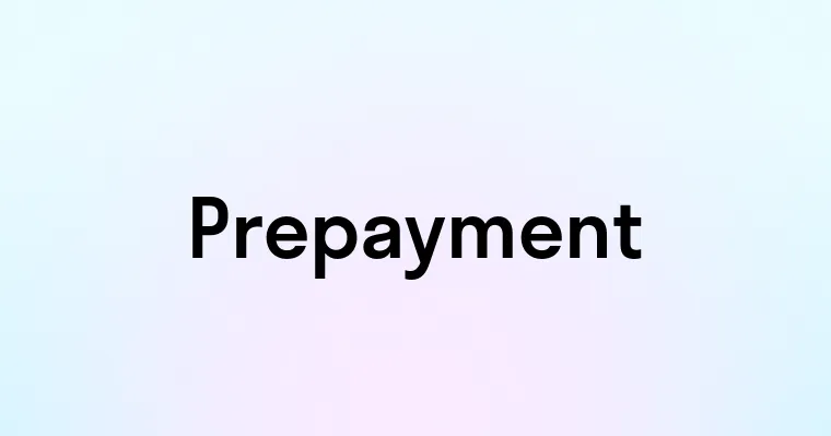 Prepayment