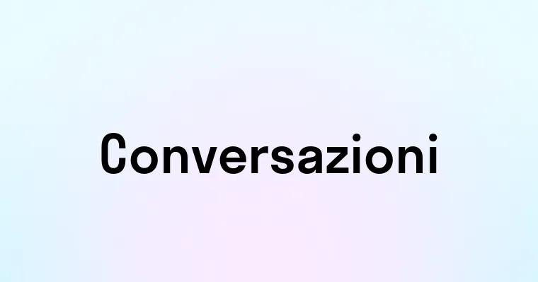 Conversazioni