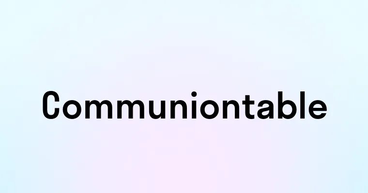 Communiontable