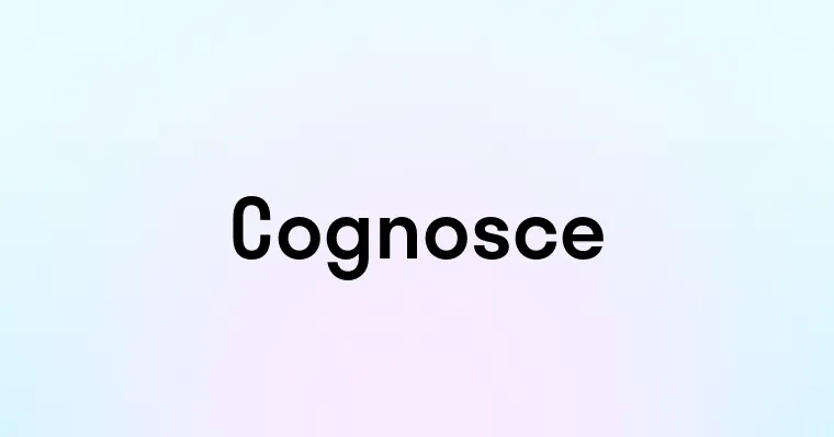 Cognosce